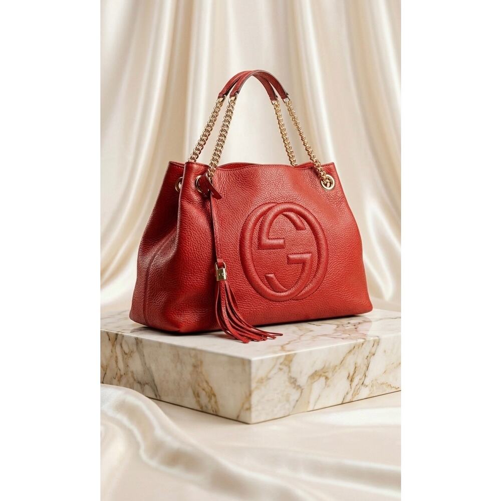 Gucci Soho Medium Chain Shoulder Bag - AUTHENTIC